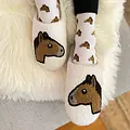 Dreamers & Schemers D&S - Horse Head Emoji Slippers