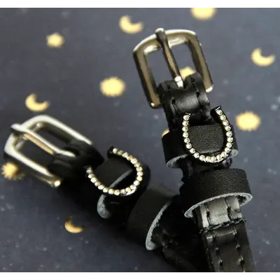 ManeJane D&S - Horse Shoes - Silver Bling Spur Straps - 18"