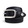 Bates Bates Leather Belt- Classic Black 75cm/29in