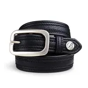 Bates Bates Leather Belt- Classic Black 75cm/29in