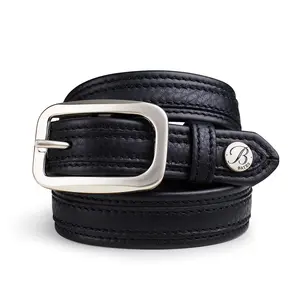 Bates Bates Leather Belt- Classic Black 75cm/29in
