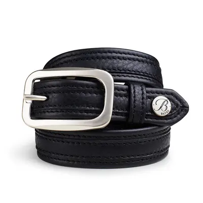 Bates Bates Leather Belt- Classic Black 75cm/29in