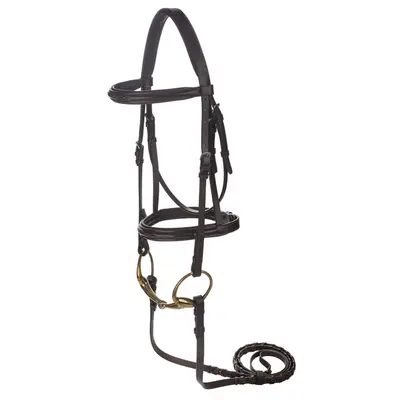 Henri de Rivel Advantage Mono Crown Padded Bridle- Havana/Horse