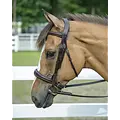 Henri de Rivel Pro Mono Crown Bridle Padded Wide Noseband- Havana/Horse