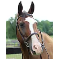 Henri de Rivel Pro Fancy Raised Bridle With Laced Reins- Havana/Horse