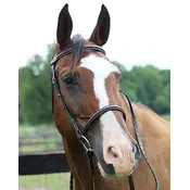 Henri de Rivel Pro Fancy Raised Bridle With Laced Reins- Havana/Horse