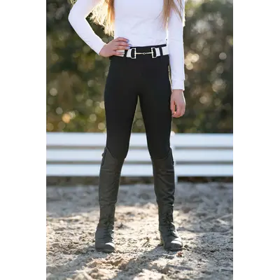 FreeRide Equestrian FreeRide Equestrian - Children’s Lux breeches - Black - Knee Patch -