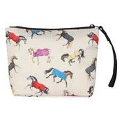 AWST int'l AWST Int’l Horses in Blankets Accessory Bag - Beige STD