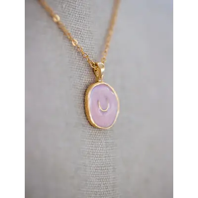 Bridle Up Hope Pink Horseshoe Pendant