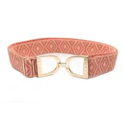 Hutson x Ellany Ellany Coral Ornata - 1.5” Gold Stirrup Elastic Belt