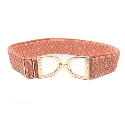 Hutson x Ellany Ellany Coral Ornata - 1.5” Gold Stirrup Elastic Belt