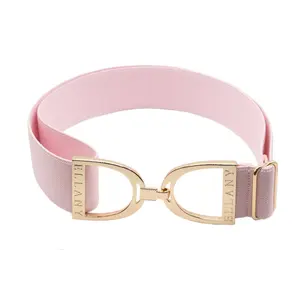 Hutson x Ellany Ellany Pinkalicious - 1.5” Gold Stirrup Elastic Belt