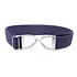 Hutson x Ellany Ellany Amethyst - 1.5" Silver Stirrup Elastic Belt