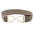 Hutson x Ellany Ellany Taupe - 1.5" Gold Stirrup Elastic Belt