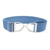 Hutson x Ellany Ellany Cornflower - 2" Silver Stirrup Elastic Belt