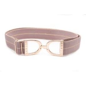 Hutson x Ellany Ellany Lilac Kaylie - 1.5" Rose Gold Stirrup Elastic Belt