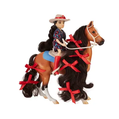 Breyer Breyer - Nora & Boots - Western Rider & Bay Pony