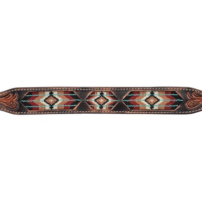 Circle Y Circle Y Sunset Southwestern Beaded Breast Collar Beaded - Black/Red/White