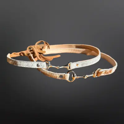 Westrian Westrian Hair On Cowhide Leather Snaffle Bit Hat Band