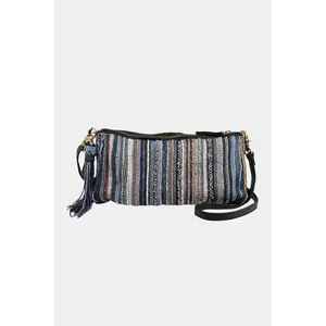 Faire Mary Francis Accessories Day Dreamer Denim Rainbow Leather Handbag