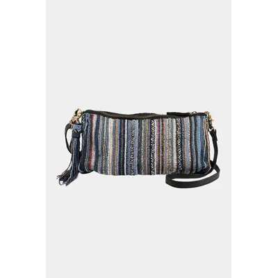 Faire Mary Francis Accessories Day Dreamer Denim Rainbow Leather Handbag