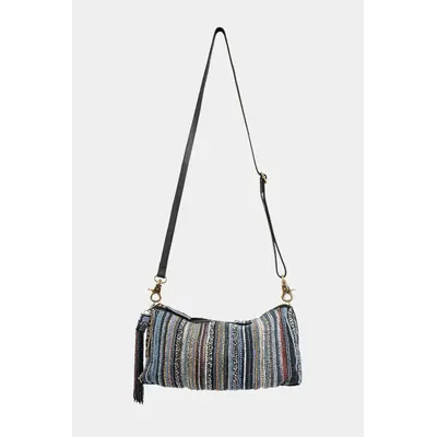 Faire Mary Francis Accessories Day Dreamer Denim Rainbow Leather Handbag