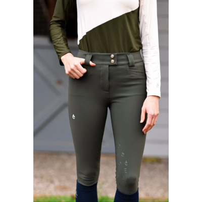 Criniere Life Criniere Life - Juliette High Compression Breeches - Knee Patch - Hunter Green