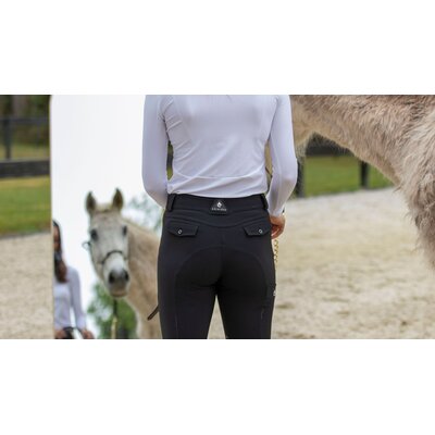 Criniere Life Criniere Life - Juliette High Compression Breeches with Leg Pocket - Knee Patch - Black