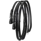 Ovation Ovation - Rubber Line Reins w/ Leather Stops -  Black - 5/8 x 54"