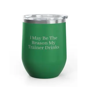 Unsustainable Equestrian Unsustainable Equestrian - Wine Tumbler 12oz - Trainer Drinks - Green