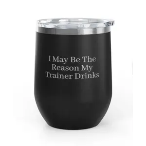 Unsustainable Equestrian Unsustainable Equestrian - Wine Tumbler 12oz - Trainer Drinks - Black