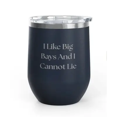 Unsustainable Equestrian Unsustainable Equestrian - Wine Tumbler 12oz - Big Bays - Navy Blue