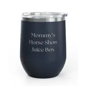 Unsustainable Equestrian Unsustainable Equestrian - Wine Tumbler 12oz - Mommy's Juice Box - Navy Blue