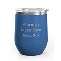 Unsustainable Equestrian Unsustainable Equestrian - Wine Tumbler 12oz - Mommy's Juice Box - Blue