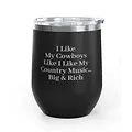 Unsustainable Equestrian Unsustainable Equestrian - Wine Tumbler 12oz - Big and Rich - Black