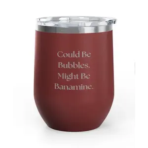Unsustainable Equestrian Unsustainable Equestrian - Wine Tumbler 12oz - Bubbles or Banamine - Maroon
