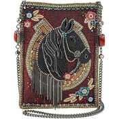 Mary Frances Accessories Mary Frances - Let’s Gallop Beaded Black Horse Mini Crossbody Handbag