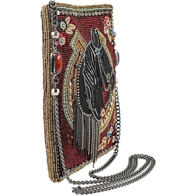 Mary Frances Accessories Mary Frances - Let’s Gallop Beaded Black Horse Mini Crossbody Handbag