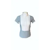 70 Degrees 70° Short Sleeve Bib Show Shirt - Blue Quartz