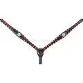 Double J Saddlery Double J - Brown Vintage Turq. Flower Snake Breast Collar