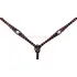 Double J Saddlery Double J - Brown Vintage Turq. Flower Snake Breast Collar