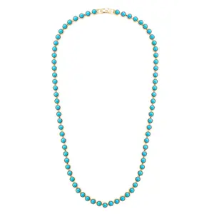 Canvas Style - Albuquerque Tennis Necklace in Turq.