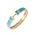 Canvas Style Canvas Style - Majesty Horsebit Enamel Hinge Bangle - Light Blue