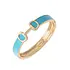 Canvas Style Canvas Style - Majesty Horsebit Enamel Hinge Bangle - Light Blue