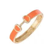 Canvas Style Canvas Style - Majesty Horsebit Enamel Hinge Bangle - Orange