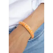 Canvas Style Canvas Style - Horsin Around Sculpted Enamel Hinge Bangle - Orange