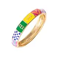 Canvas Style Canvas Style - Talk Derby To Me Sculpted Enamel Hinge Bangle in Multi