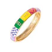 Canvas Style Canvas Style - Talk Derby To Me Sculpted Enamel Hinge Bangle in Multi