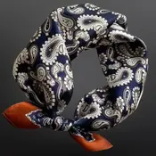 Westrian Westrian - Western Paisley Banda Print Silk Scarf - 100% Silk