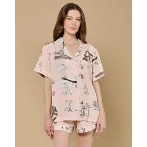 Katie Kime Katie Kime - Texas Toile Pajama Shorts Set -